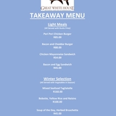 Takeaway Menu - Great White House Restaurant - Xplorio™ Gansbaai