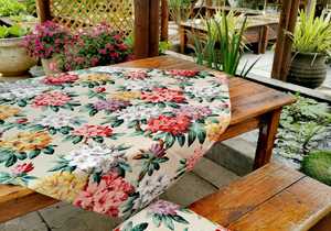 Enjoy having lunch in our organic herb garden