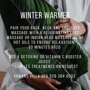 Spa Winter Warmers at Romans Villa Boutique Guest House