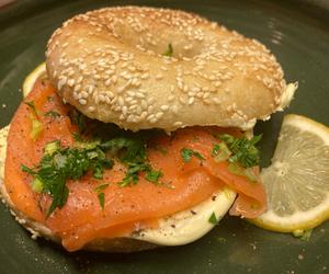 Baigel, Mascarpone and Smoked Salmon Trout