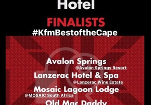 One of the TOP 5 Hotels of the Western Cape