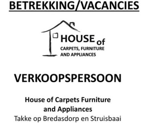 Betrekking: Verkoopspersoon / Vacancy: Salesperson