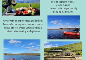 24 + 26 September 2021: Kayak & Wine Tasting Experience