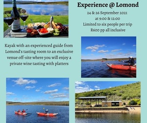 24 + 26 September 2021: Kayak & Wine Tasting Experience