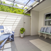 South Point L’Agulhas Self Catering - Unit 4 Entrance Bench