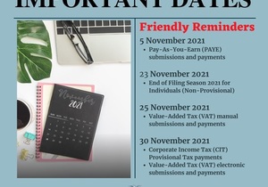 Important Dates in November 2021