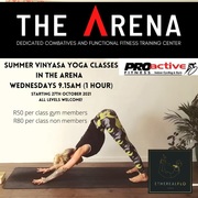 Every Wednesday: Pop Up Summer Vinyasa Yoga Classes in the Arena
