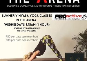 Every Wednesday: Pop Up Summer Vinyasa Yoga Classes in the Arena