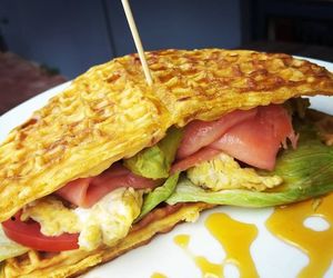 NEW: Salmon, Avocado and Scramble Egg Waffle