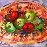Still Life Fruit Bowl Painting - Annelene (Lientjie) van der Colff - Xplorio™ Gansbaai