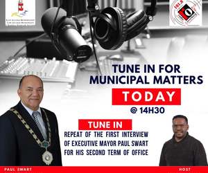 Tune in for a repeat of Municipal matters on Radio Overberg