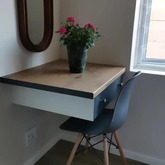 Mirror and desk designed for Rest and Sea Self-Catering Guest Suite - Franskraal - at Rest And Sea Guest Suite - M + S Designs - Xplorio™ Gansbaai