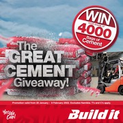 WIN your share of 4000 bags of cement!