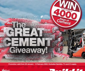 WIN your share of 4000 bags of cement!