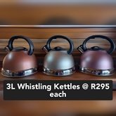 Whistling Kettles - Assorted Colours - Gas Flame - Xplorio™ Caledon