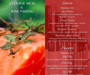 Valentine's Menu: 5-Course Meal and Wine Pairing