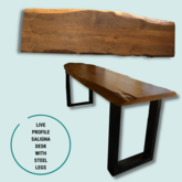 Live Profile Desk with Steel Legs - M + S Designs - Xplorio™ Gansbaai