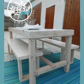 Butterfly Effect Table with Benches - New Life Woodwork - Xplorio™Gansbaai