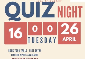 26 April 2022: Wine Quiz Night