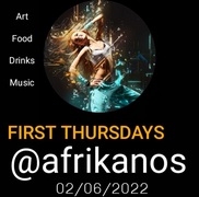 First Thursdays at Afrikanos: Art, Food, Drinks and Music!