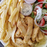 Calamari & Chips With Salad - Eileen's Restaurant - Xplorio™ Gansbaai 