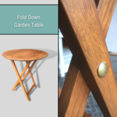 Fold-down Oak Garden Table - M + S Designs - Xplorio™ Gansbaai