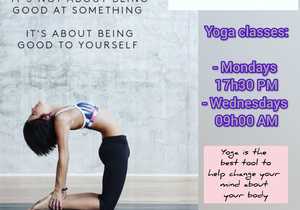 Yoga Classes Every Monday and Wednesday