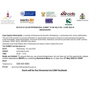 1 June 2022: Entrepreneurial Summit in Bredasdorp