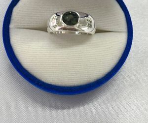 Oval Peacock Sapphire Ring