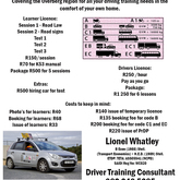 Price List - RSE Driving School - Xplorio™ Gansbaai 