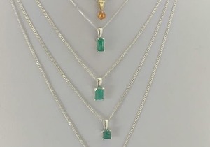 Emerald and Citrine Necklaces