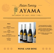 23 July 2022: Italian Evening