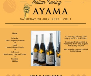 23 July 2022: Italian Evening