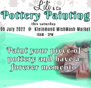 9 July 2022: Pottery Painting at the Kleinmond Mish Mash Market