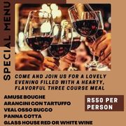 29 July 2022: Special Menu 3-Course Meal