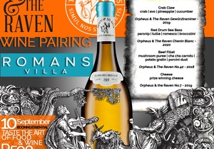 10 September 2022: Orpheus and The Raven Wine Pairing
