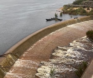 The De Bos Dam is Full and Overflowing