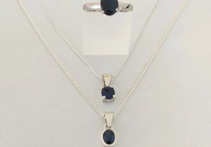 Sapphire Necklaces, Rings and Earrings