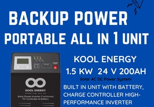 Backup Power Portable Kool Energy 1.5kW 24V Inverter