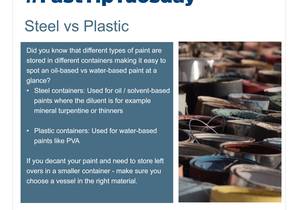 #FastTipTuesday: Steel vs Plastic Paint Containers