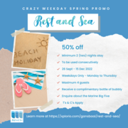 Crazy Weekday Accommodation Spring Promo: 50% OFF