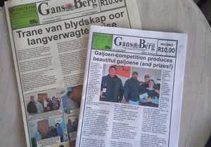 Geen keer meer aan Gans-Berg Nuus