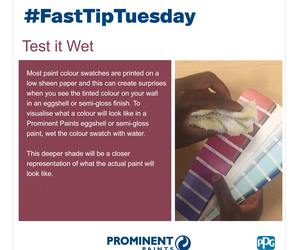 #FastTipTuesday: Wet the Colour Swatch