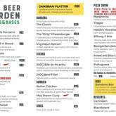 Menu - The Beer Garden @ Buns & Bases - Xplorio™ Gansbaai 