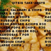Menu - Uitsig Takeaways - Xplorio™ Caledon