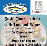 26 October 2022: Sushi Course Paired with Lomond Wines