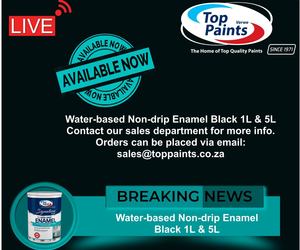 Top Paints: Water-based Non-drip Enamel Black