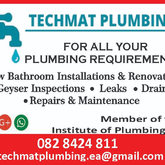 Services Offered - Techmat Plumbing - Xplorio™ Kleinmond