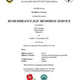 Poster - Remembrance Day Memorial Service - Xplorio™ Hermanus