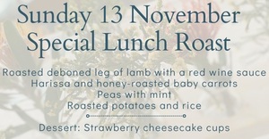 13 November 2022: Sunday Lunch Roast